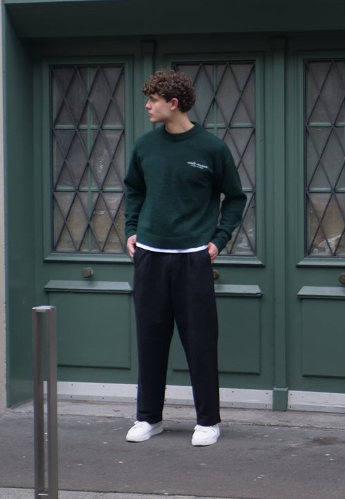 Jacquard Sweater Dark Green