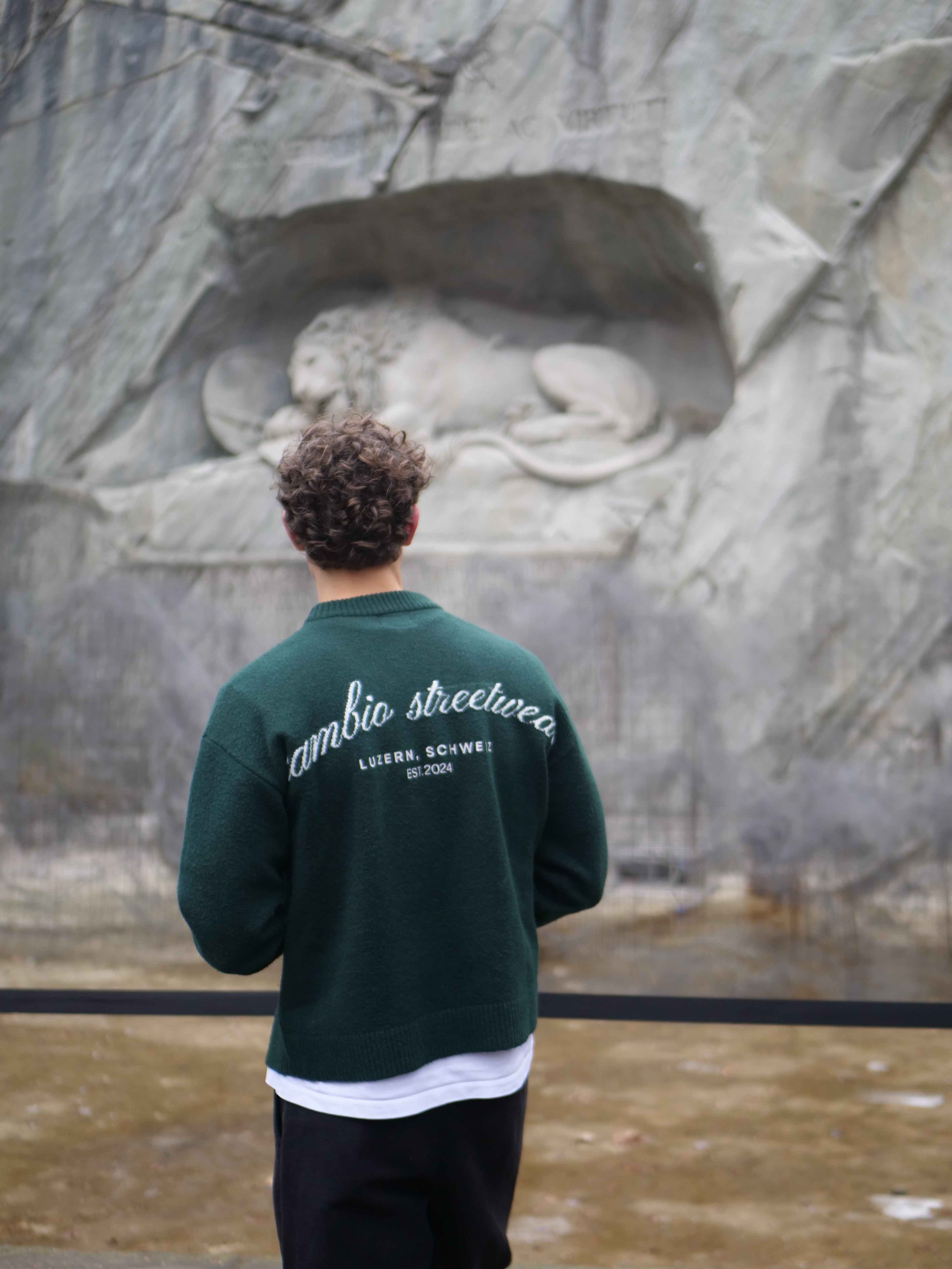 Jacquard Sweater Dark Green