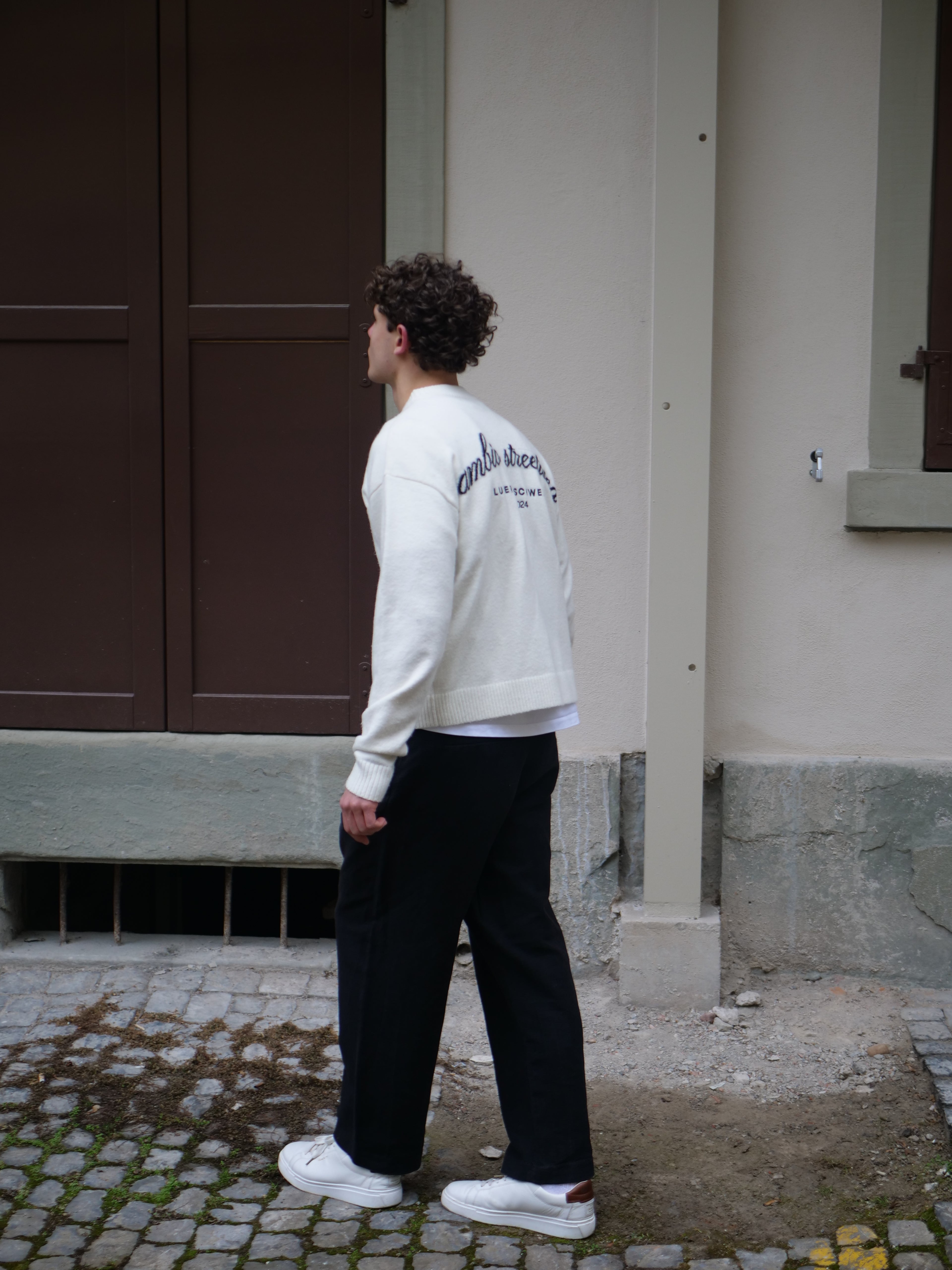 Jacquard Sweater White