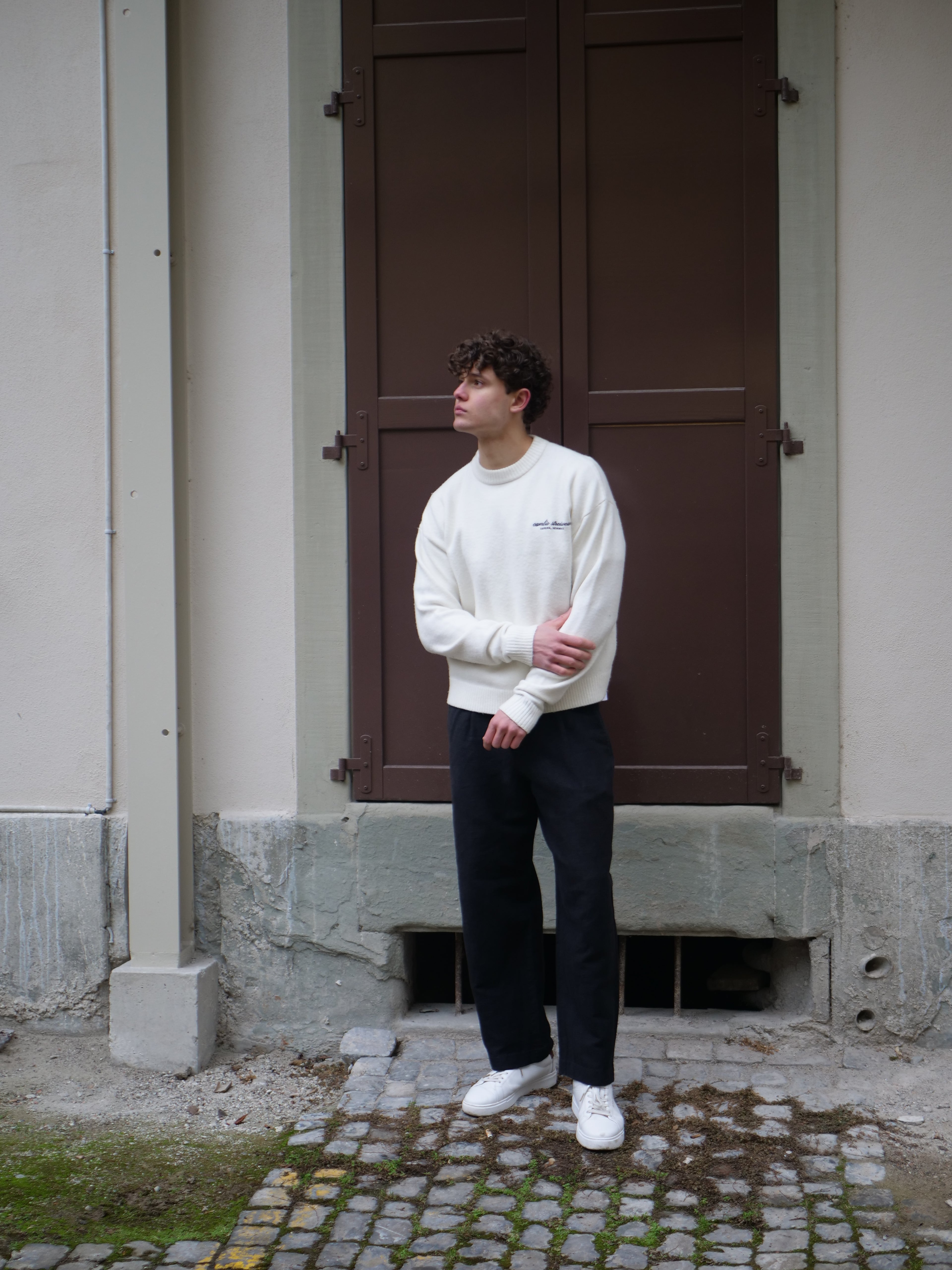 Jacquard Sweater White